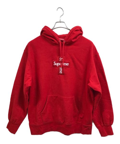SUPREME（シュプリーム）SUPREME (シュプリーム) Cross Box Logo Hooded Sweatshirt レッド サイズ:Lの古着・服飾アイテム