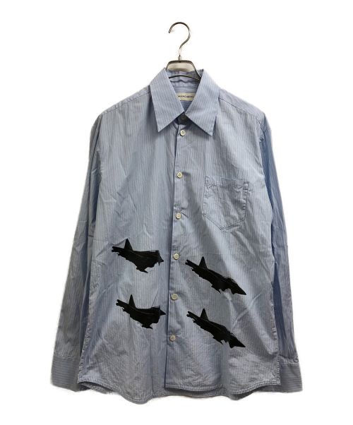 NAMACHEKO（ナマチェコ）NAMACHEKO (ナマチェコ) Fighter Jet shirt ブルー サイズ:Mの古着・服飾アイテム