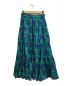 sara mallika（サラマリカ）の古着「Gauze Voile Big Flower Print Skirt」｜ブルー