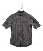 UNDERCOVERISMアンダーカバーイズム）の古着「08SSアーカイブ半袖チェックシャツ」｜ネイビー