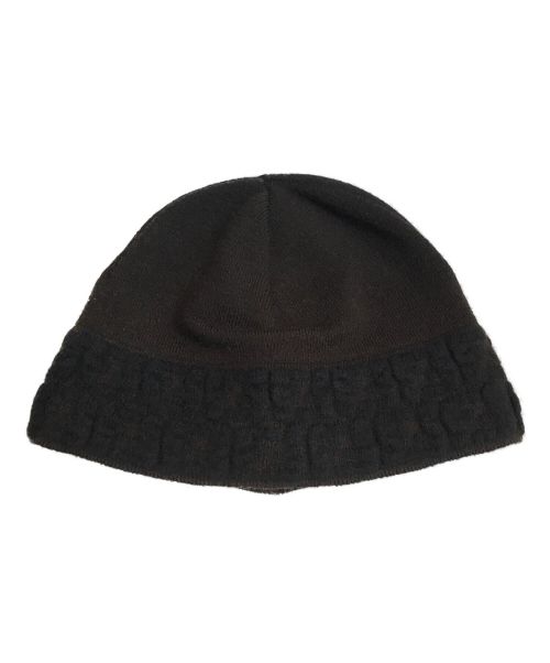 FENDI（フェンディ）FENDI (フェンディ) ズッカニット帽 ブラウン サイズ:42の古着・服飾アイテム