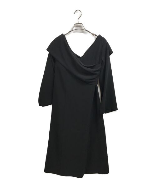 MULLER（ミューラー）MULLER (ミューラー) ブラックショルダークロスドレス ブラック サイズ:38 未使用品の古着・服飾アイテム