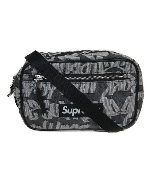 SUPREME（シュプリーム）SUPREME (シュプリーム) 22SS Fat Tip Jacquard Denim Waist Bag ブラックの古着・服飾アイテム