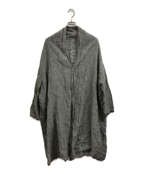 nest Robe（ネストローブ）nest Robe (ネストローブ) ロングカーディガン グレー サイズ:FREEの古着・服飾アイテム