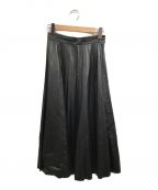 Maison Margielaメゾンマルジェラ）の古着「エコレザーナイフプリーツスカート」｜ブラック