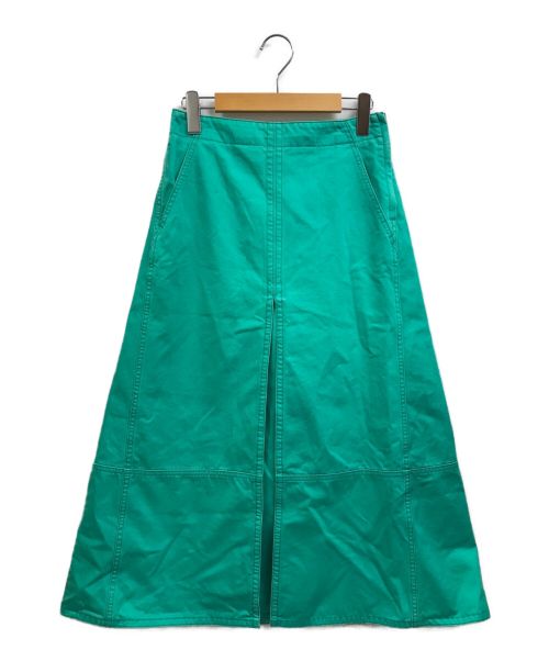 DRAWER（ドゥロワー）DRAWER (ドゥロワー) コットンツイル切り替えスカート グリーン サイズ:38の古着・服飾アイテム