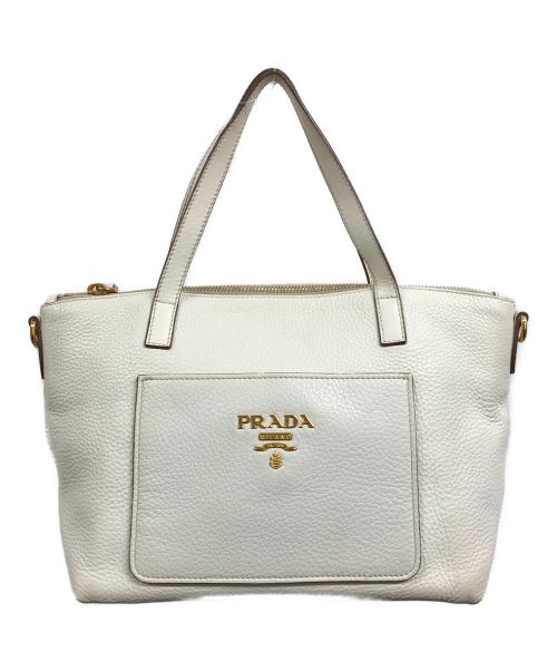 PRADA（プラダ）PRADA (プラダ) ハンドバッグ ホワイトの古着・服飾アイテム