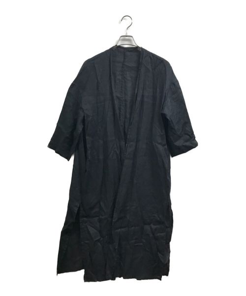 nagonstans（ナゴンスタンス）nagonstans (ナゴンスタンス) フレンチリネンガウンカーデ ブラック サイズ:38の古着・服飾アイテム