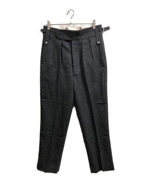NEAT（ニート）NEAT (ニート) サイドアジャスターウールチェック2タックパンツ グレー サイズ:不明の古着・服飾アイテム
