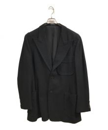 Yohji Yamamoto pour homme（ヨウジヤマモト プールオム）の古着「刺繍デザインテーラードジャケット」｜ブラック