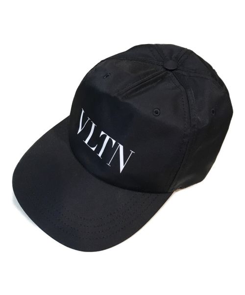 VALENTINO（ヴァレンティノ）VALENTINO (ヴァレンティノ) 22SS VLTN ベースボールキャップ ブラックの古着・服飾アイテム