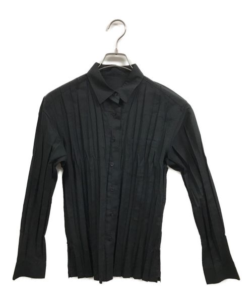 ISSEY MIYAKE FETE（イッセイミヤケフェット）ISSEY MIYAKE FETE (イッセイミヤケフェット) プリーツシャツ ブラック サイズ:2の古着・服飾アイテム