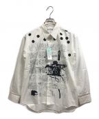COMME des GARCONS SHIRT×Jean Michel Basquiatコムデギャルソンシャツ×ジャンミシェルバスキア）の古着「18AWグラフィックシャツ」｜ホワイト
