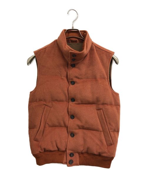 VALSTAR（ヴァルスター）VALSTAR (ヴァルスター) ウールカシミア中綿ベスト ブラウン サイズ:42の古着・服飾アイテム