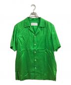 OVERCOATオーバーコート）の古着「半袖オープンカラーシャツ」｜グリーン