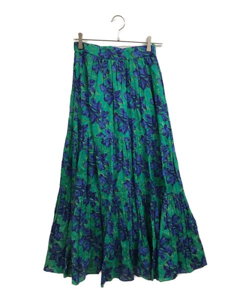 sara mallika（サラマリカ）sara mallika (サラマリカ) フラワープリントスカート グリーン サイズ:-の古着・服飾アイテム