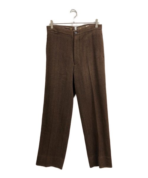 KAPTAIN SUNSHINE（キャプテンサンシャイン）KAPTAIN SUNSHINE (キャプテンサンシャイン) 20AW/Slik Tweed Trousers ブラウン サイズ:32の古着・服飾アイテム
