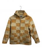 SUPREMEシュプリーム）の古着「20SS Faux Suede Patchwork Hooded Jacket」｜ベージュ×ブラウン
