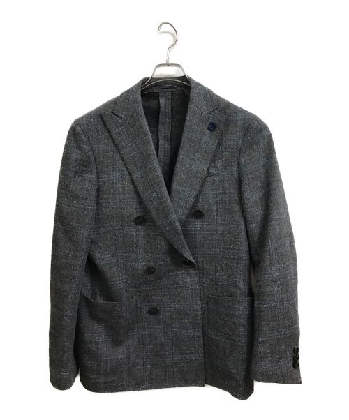 LARDINI（ラルディーニ）LARDINI (ラルディーニ) リネン混ダブルテーラードジャケット グレー サイズ:46の古着・服飾アイテム
