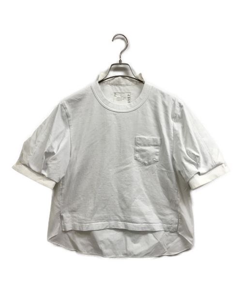 sacai（サカイ）sacai (サカイ) 切替カットソー ホワイト サイズ:1の古着・服飾アイテム