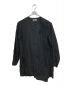 Yohji Yamamoto pour homme（ヨウジヤマモト プールオム）の古着「18SS ダブルステッチング ノーカラー シャツ」｜ブラック