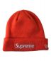 SUPREME（シュプリーム）の古着「18aw ボックスロゴニット帽」｜オレンジ