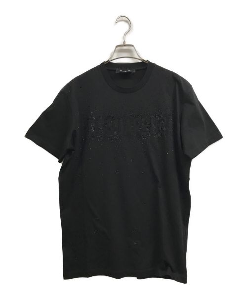 DSQUARED2（ディースクエアード）DSQUARED2 (ディースクエアード) ラインストーンTシャツ ブラック サイズ:Mの古着・服飾アイテム