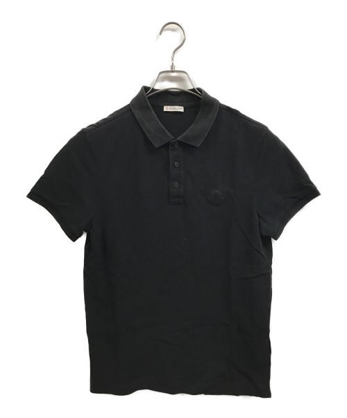MONCLER（モンクレール）MONCLER (モンクレール) ラバーワッペンポロシャツ ブラック サイズ:Sの古着・服飾アイテム