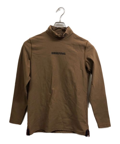 BRIEFING（ブリーフィング）BRIEFING (ブリーフィング) ハイネック ストレッチロングスリーブシャツ ブラウン サイズ:Mの古着・服飾アイテム