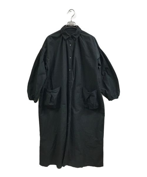 nest Robe（ネストローブ）nest Robe (ネストローブ) コットンラミー ミトンポケットロングワンピース ブラック サイズ:FREEの古着・服飾アイテム
