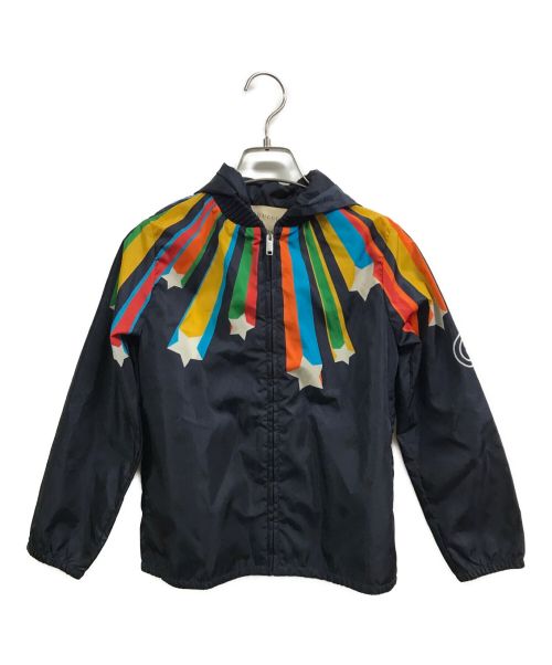 GUCCI（グッチ）GUCCI (グッチ) フーデットナイロンジャケット ネイビー サイズ:8の古着・服飾アイテム