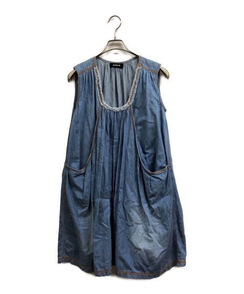 ZUCCA（ズッカ）ZUCCA (ズッカ) ノースリーブワンピース ブルー サイズ:Mの古着・服飾アイテム