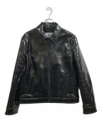 DIESELディーゼル）の古着「Leatherette jacket」｜ブラック
