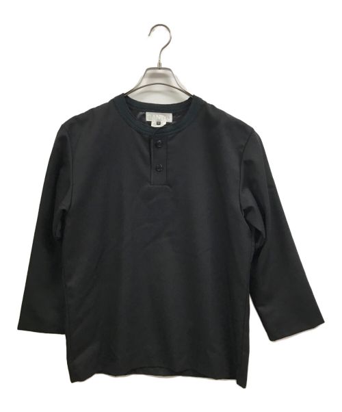 GANRYU（ガンリュウ）GANRYU (ガンリュウ) ヘンリーネックカットソー ブラック サイズ:Lの古着・服飾アイテム
