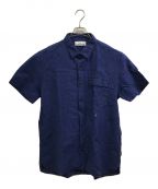 STONE ISLANDストーンアイランド）の古着「リネン混半袖シャツ」｜ブルー