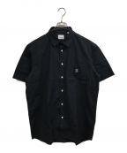 BURBERRYバーバリー）の古着「ワンポイントロゴ半袖シャツ」｜ブラック