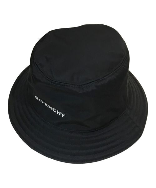 GIVENCHY（ジバンシィ）GIVENCHY (ジバンシィ) ロゴ刺繍バケットハット ブラックの古着・服飾アイテム