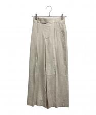 Noble (ノーブル) 【洗える】麻ストレッチスラックスパンツ ベージュ サイズ:34