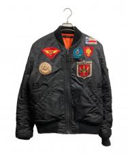 AVIREX (アヴィレックス) MA-1 TOPGUN CUSTOM ブラック サイズ:L