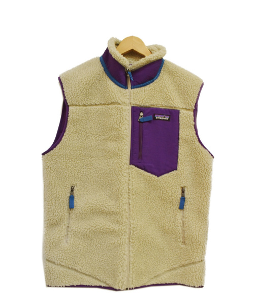 中古 古着通販 Patagonia パタゴニア aw メンズ クラシック レトロx ベスト ベージュ パープル サイズ M ブランド 古着通販 トレファク公式 Trefac Fashion