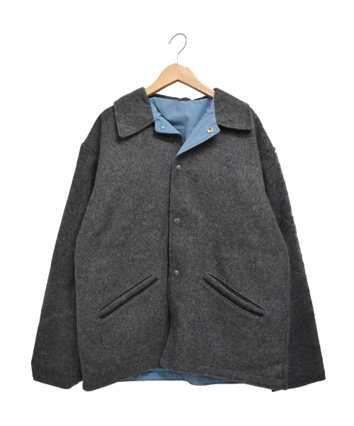 中古 古着通販 Schott ショット リバーシブルメルトンコーチジャケット グレー サイズ M ブランド 古着通販 トレファク公式 Trefac Fashion