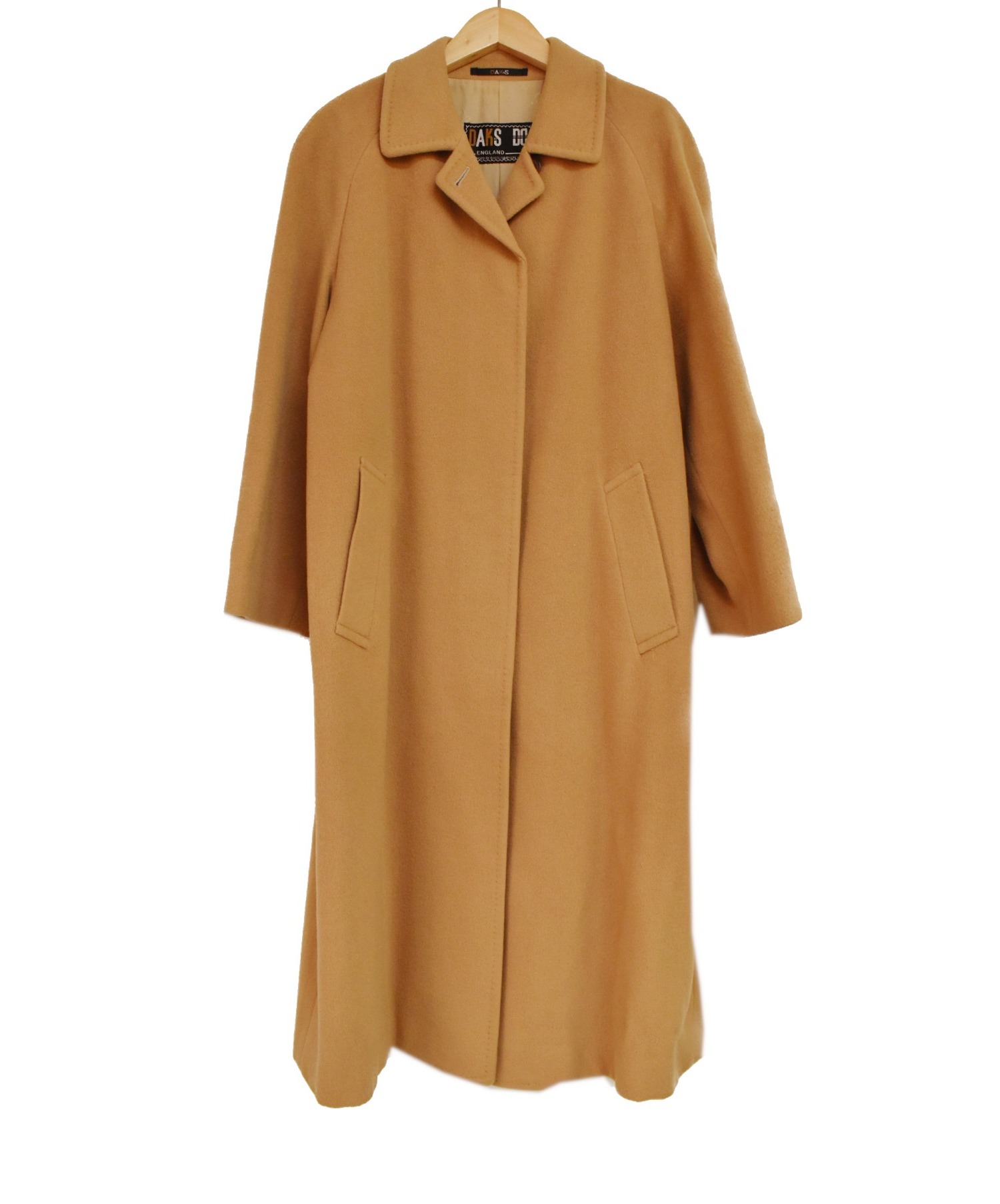 中古 古着通販 Daks ダックス Old カシミヤ混 ラグラン ロングコート ベージュ サイズ 9ar 比翼 ブランド 古着通販 トレファク公式 Trefac Fashion