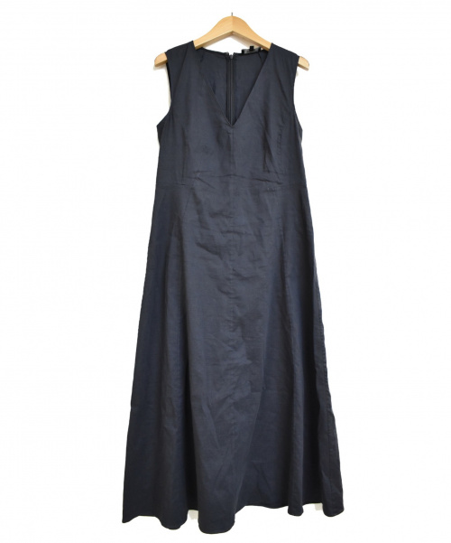 中古 古着通販 Theory セオリー ss Vネックノースリーブワンピース ネイビー サイズ 2 Eco Crunch Wash Seamed V Dres ブランド 古着通販 トレファク公式 Trefac Fashion