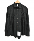 SOSHIOTSUKI（ソウシオオツキ）の古着「19SS アコーディオン ドレスシャツ」｜ブラック