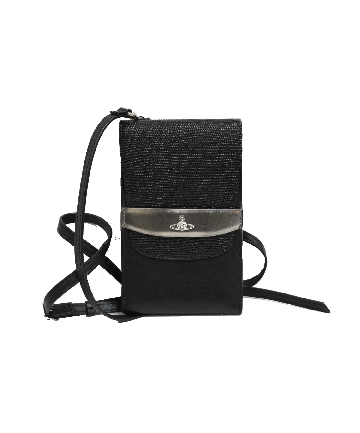 中古 古着通販 Vivienne Westwood ヴィヴィアンウエストウッド メタリック ショルダーマルチケース ブラック サイズ 下記参照 ブランド 古着通販 トレファク公式 Trefac Fashion