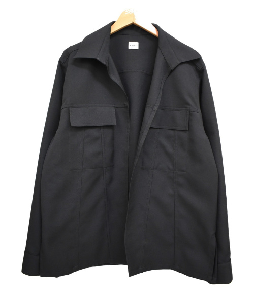kaiko（カイコー）kaiko (カイコー) 20SS ボタンレスシャツジャケット ブラック サイズ:2の古着・服飾アイテム