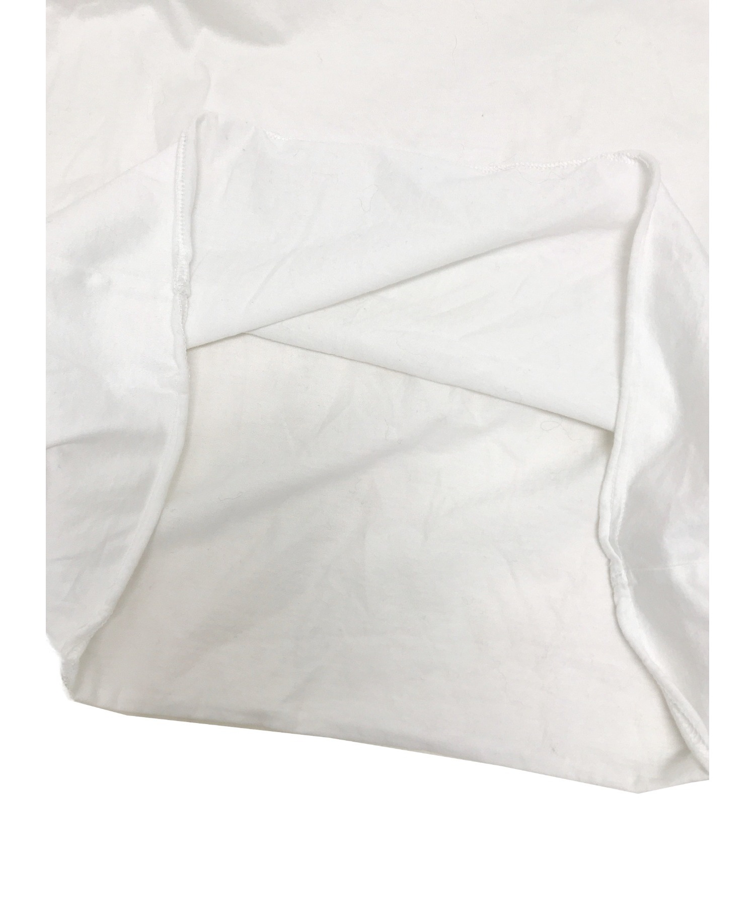 ISSEY MIYAKE (イッセイミヤケ) 半袖プリントカットソー Tシャツ ホワイト サイズ:2