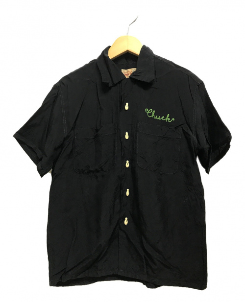 STYLE EYES（スタイルアイズ）STYLE EYES (スタイルアイズ) 半袖オープンカラーシャツ ブラック サイズ:XSの古着・服飾アイテム