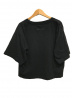 MM6 Maison Margiela (エムエムシックス メゾン マルジェラ) CROPPED T-SHIRT ロゴ Tシャツ ブラック サイズ:S：6800円