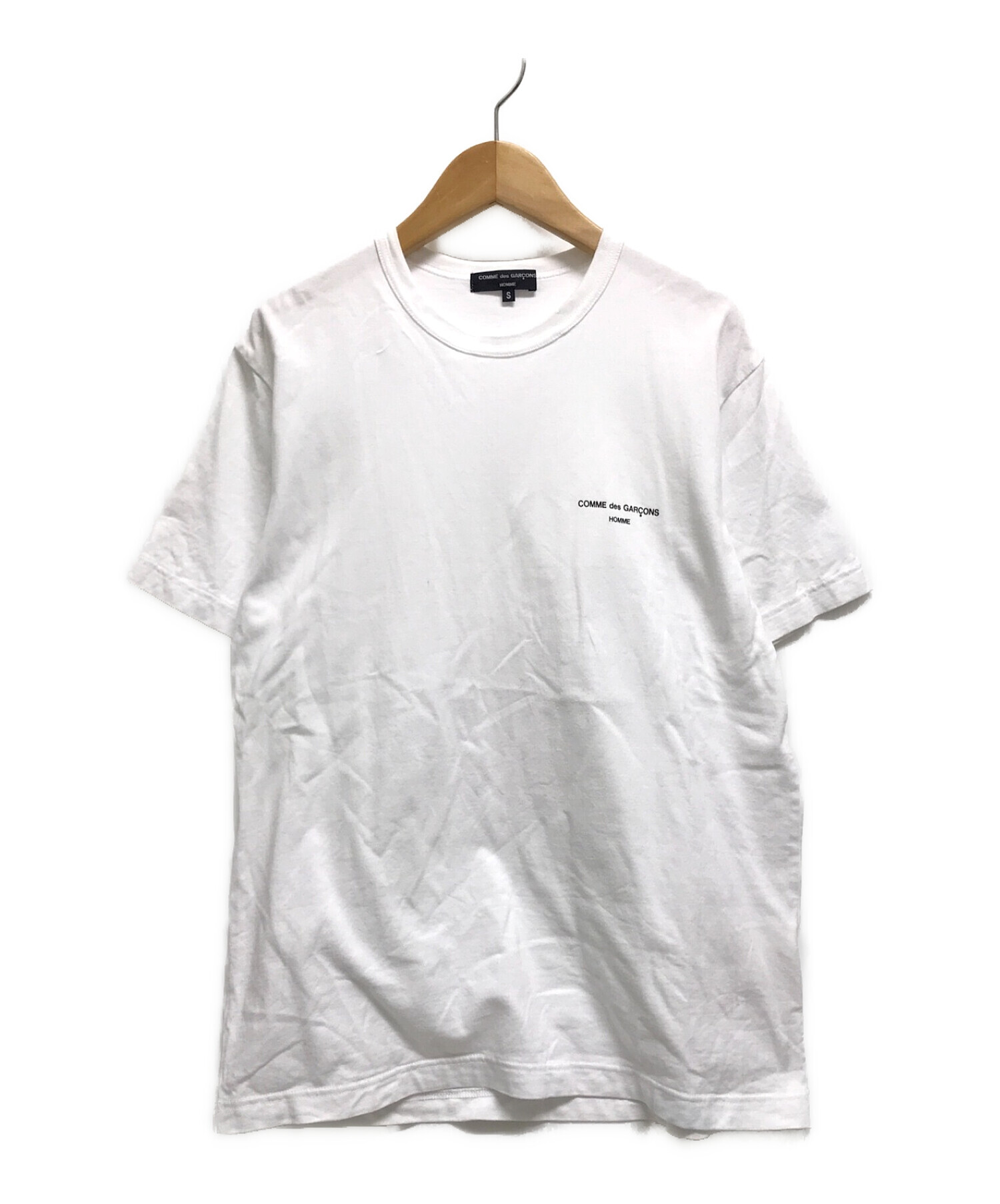 COMME des GARCONS HOMME (コムデギャルソン オム) ロゴプリントTシャツ ホワイト サイズ:S